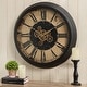 preview thumbnail 4 of 13, Glitzhome 27.5"D Farmhouse Oversized Wall Clock with Moving Gears Tempered Glass