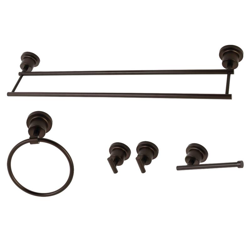Concord 5-Piece Bathroom Accessory Set in Brushed Nickel - Oil Rubbed Bronze