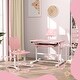 preview thumbnail 13 of 12, Ergonomic Kids Desk and Chair Set with Adjustable Height, Tilt Desktop, and Storage Features