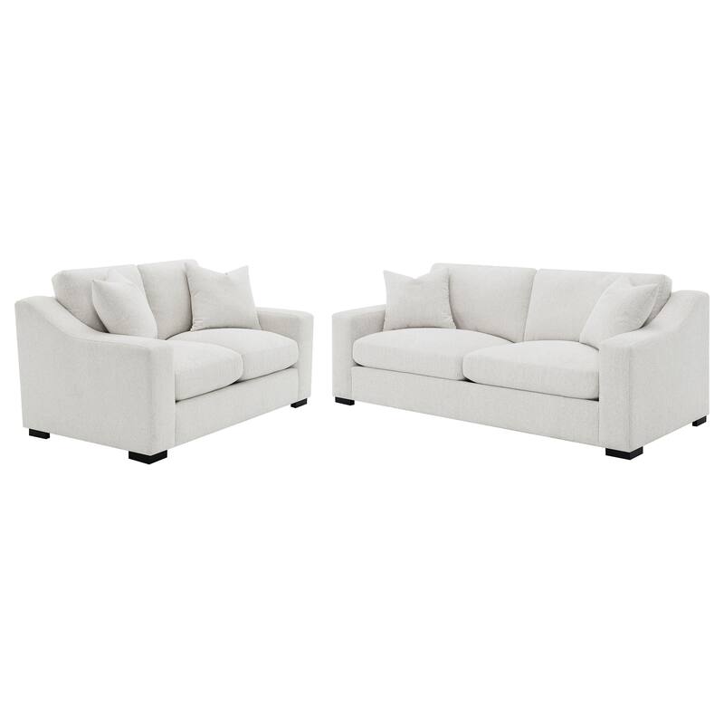 Ashlyn Upholstered Sloped Arm Sofa Set