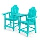 preview thumbnail 34 of 38, Tall Adirondack Chairs Set of 2 with handrails and connecting plates - 28.3"L x 22.6"W x 48.8"H
