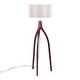 preview thumbnail 28 of 43, The Gray Barn Brevet Contemporary Tripod Floor Lamp with Fabric Shade Walnut Wood/Grey Shade