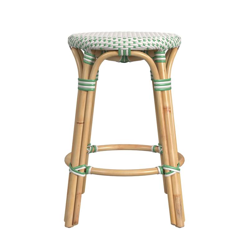 Tobias 24" Rattan Round Counter Stool