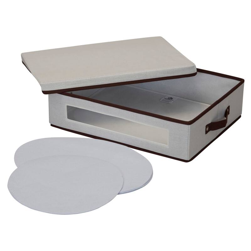 Household Essentials Platter Storage Chest - 14.5"L x 18.5"W x 5.0"H