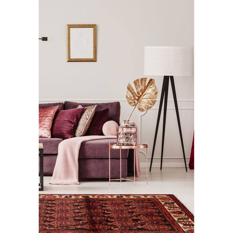 ECARPETGALLERY Hand-knotted Andelz Black Wool Rug - 4'5 x 6'9