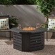 preview thumbnail 1 of 10, Rene Outdoor Octagonal Iron Fire Pit by Christopher Knight Home
