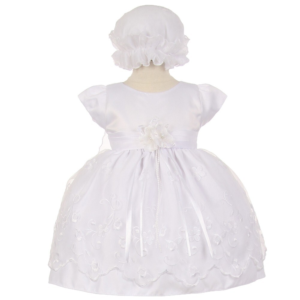 baby girl white occasion dress