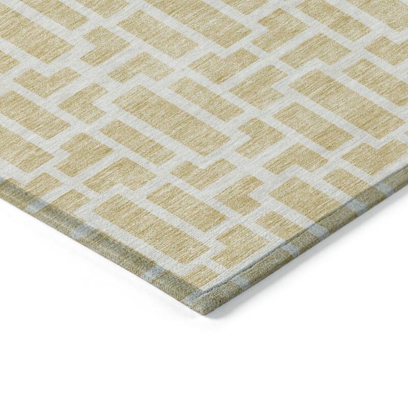 HomeRoots Geometric Transitional Rectangle Outdoor Rug
