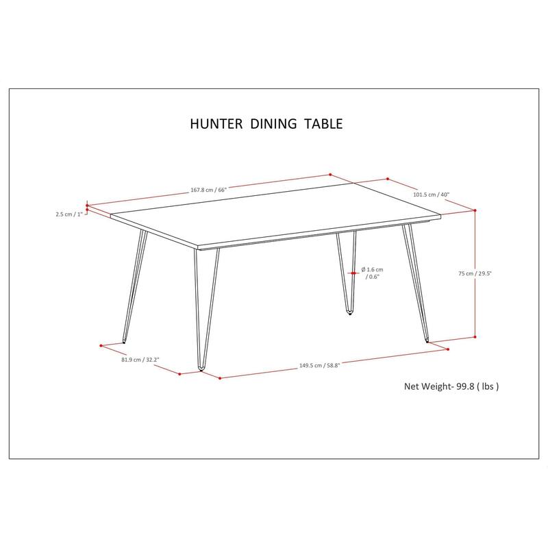 WYNDENHALL Moreno Industrial Wood Dining Table