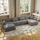 preview thumbnail 101 of 147, Corduroy Upholstered Modular Sectional Sofa for Living Room