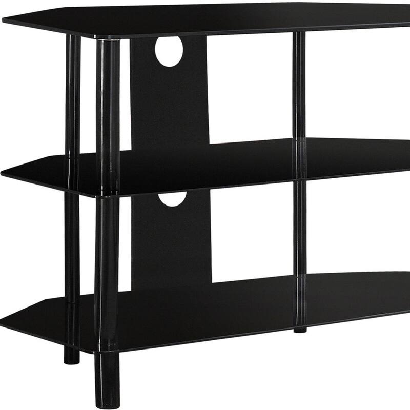 HomeRoots 36" Black Metal Open Shelving TV Stand - n/a