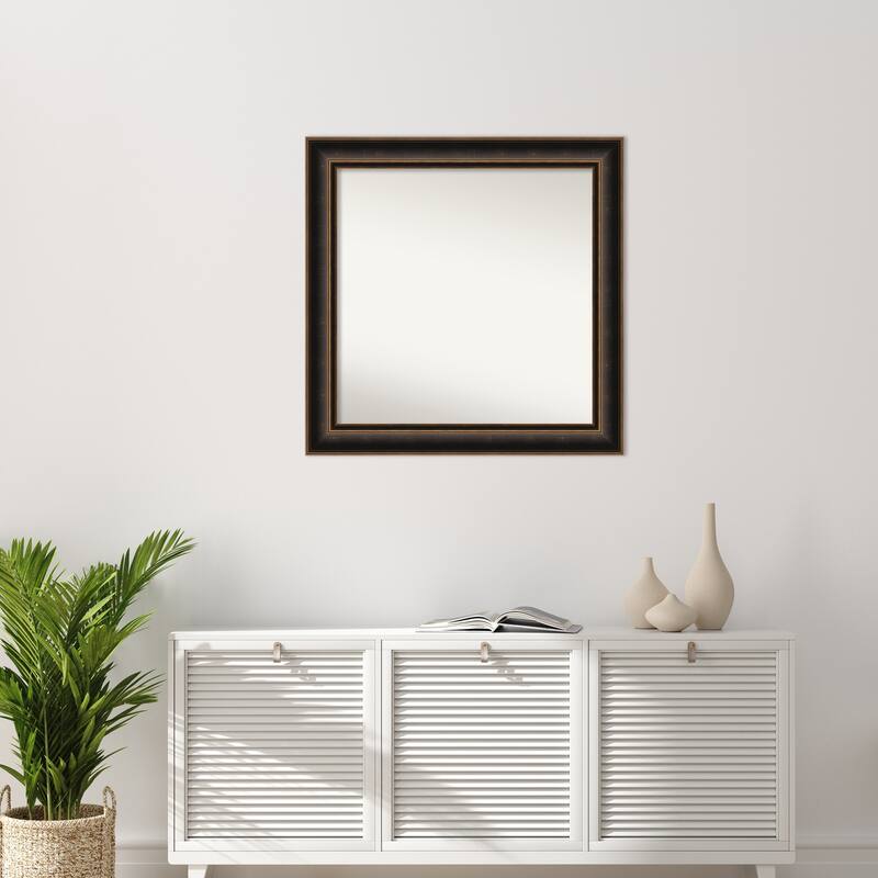 Villa Oil Rubbed Bronze Non-Beveled Wood Framed Wall Mirror - Villa Oil Rubbed Bronze
