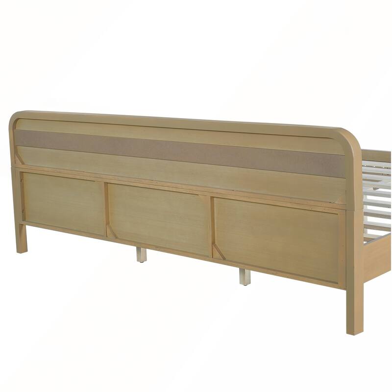 Pine Solid Wood Bed with Timeless Design Easy Assemble