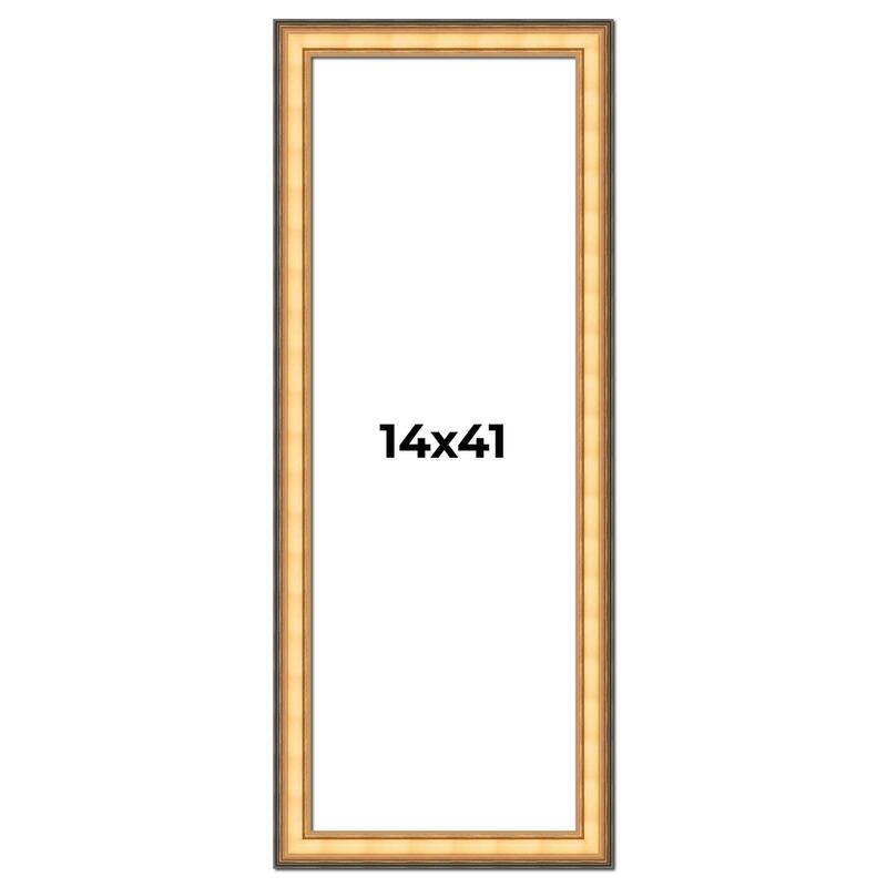 14x41 Frame Gold Plein Aire Solid Wood Picture Frame Width 2 Inches |