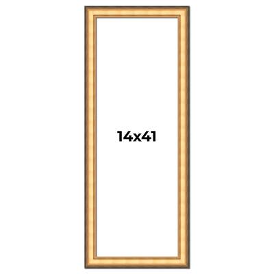 14x41 Frame Gold Plein Aire Solid Wood Picture Frame Width 2 Inches |