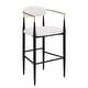preview thumbnail 53 of 56, Christopher Knight Home Elmore Fabric and Iron 30 Inch Barstools (Set of 2)