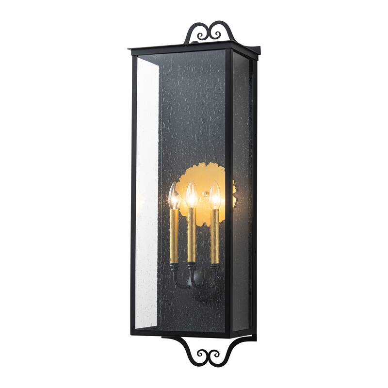 C Cattleya 35 inch Large Outdoor Wall Lantern with Seeded Glass - 35-inch