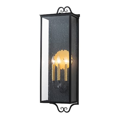 C Cattleya 35 inch Large Outdoor Wall Lantern with Seeded Glass