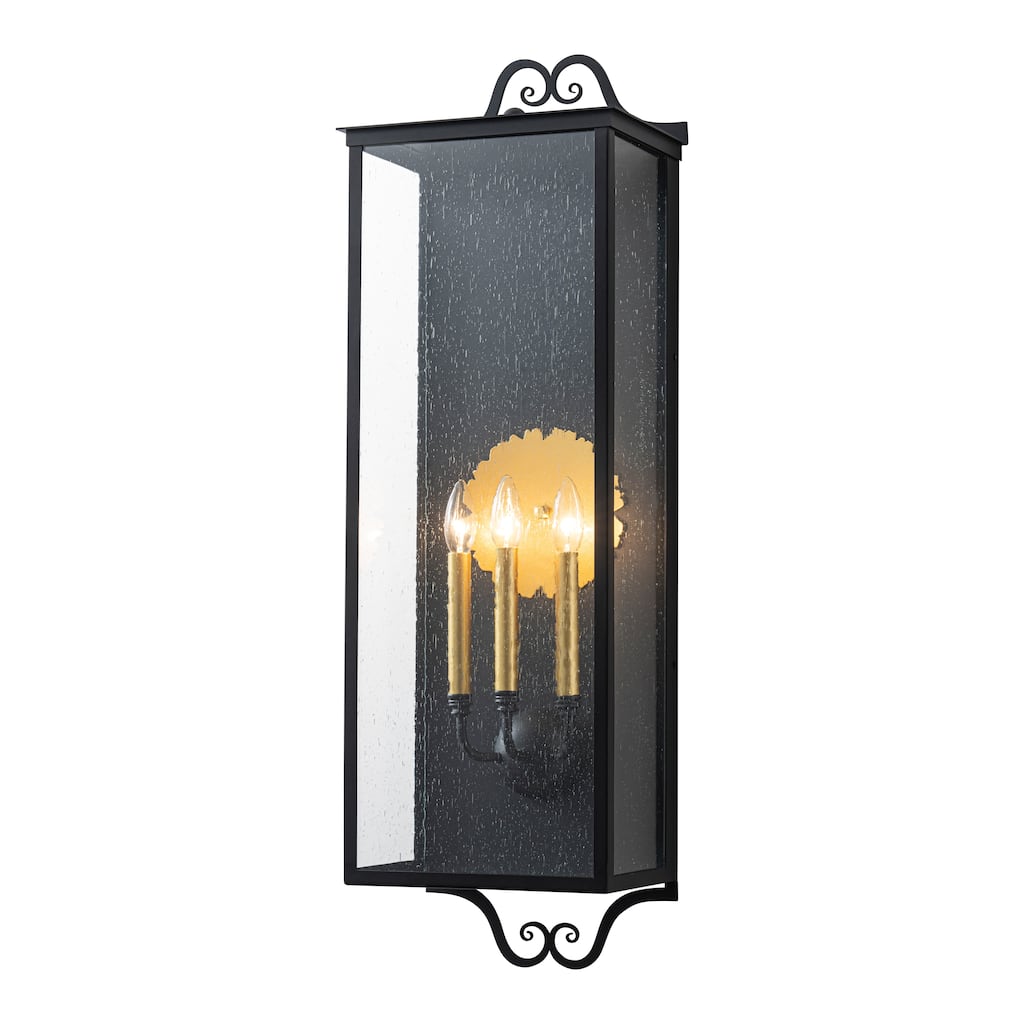 C Cattleya 35 inch Large Outdoor Wall Lantern with Seeded Glass