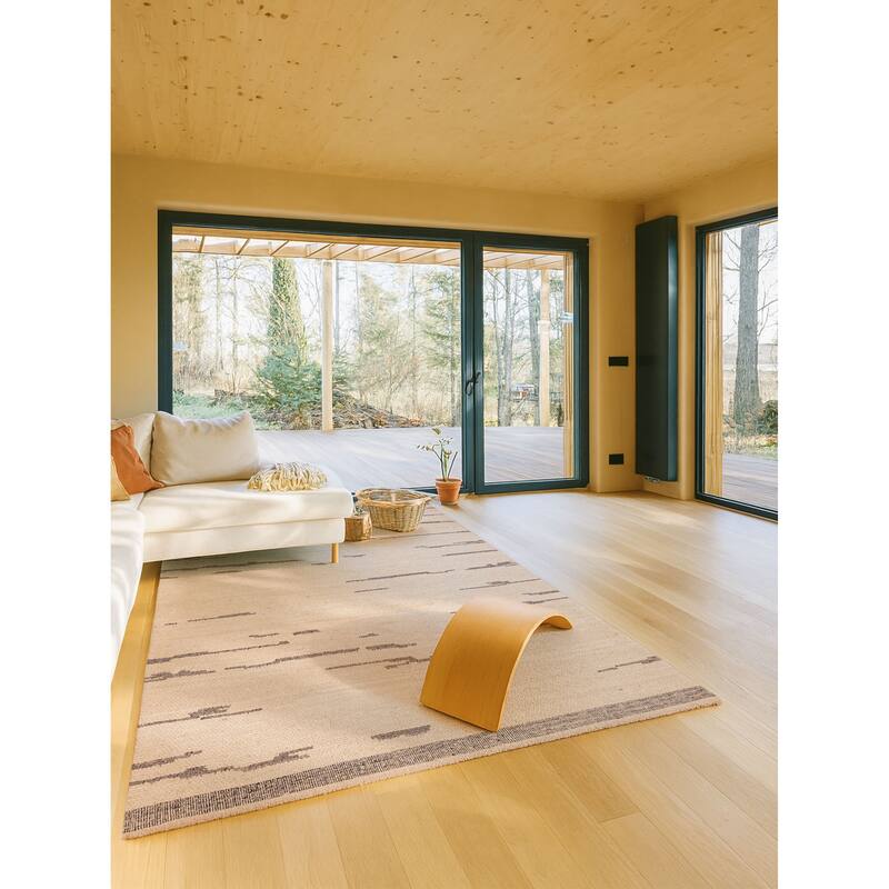 ECARPETGALLERY Hand-knotted Looma Cream Wool Rug - 8'2 x 10'3