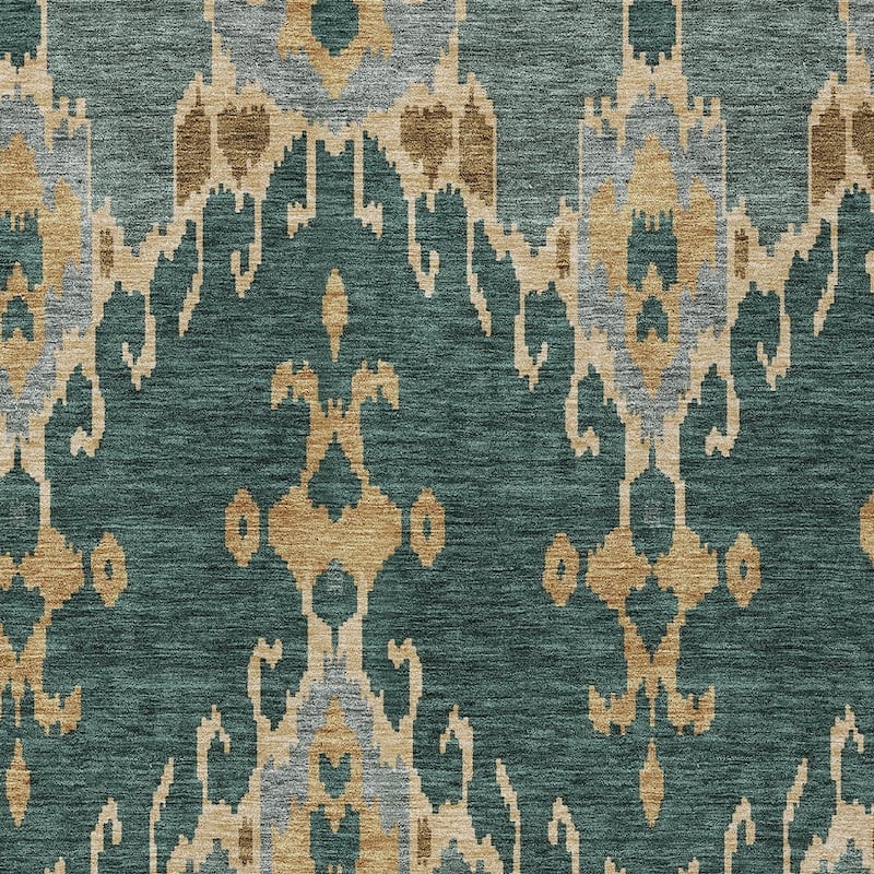 HomeRoots Ikat Transitional Rectangle Outdoor Rug