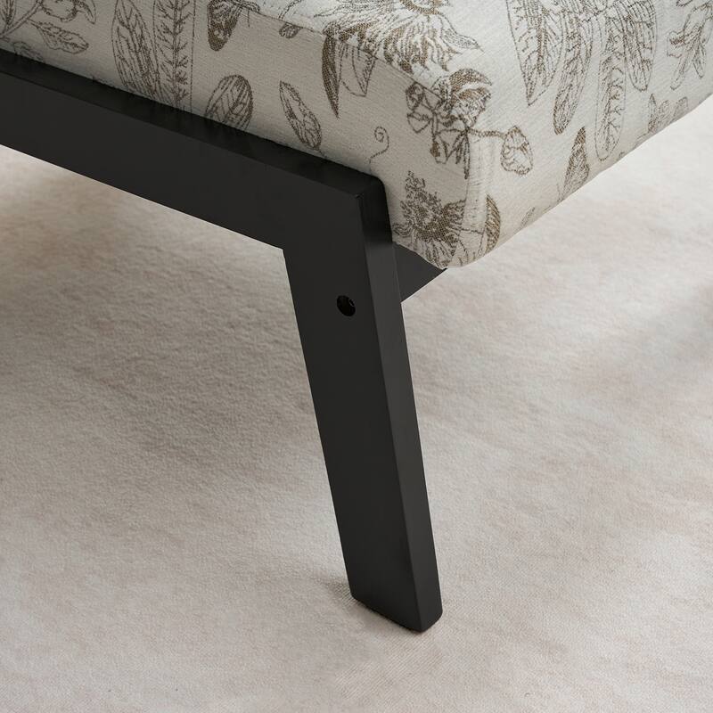 Upholstered Lounge Armchair, Ergonomic Single Sofa Chair, Reading Chair with Seat Cushion for Living Room, Study