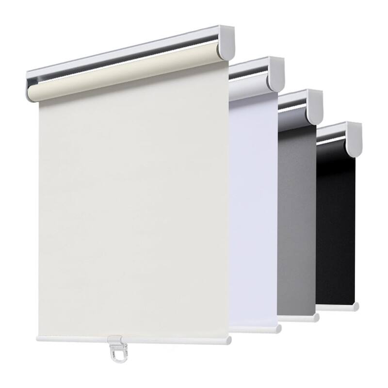Cordless Roller Shades Blackout Blinds for Darkening Rolled Up Shades - 72"L x 34"W - Ivory