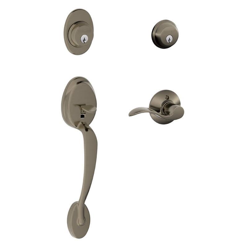 Schlage Plymouth Right Hand Double Cylinder Handleset with Accent