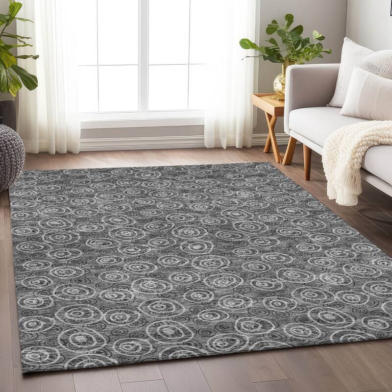 Premium Washable Super Soft Contemporary Zazzle Mayfield Rug - Gray - 3' x 5' - Rectangle