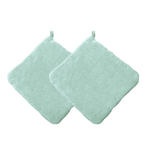 Cotton Oven Mitts Heat Resistant Light Green Gloves Pot Holders 1 Pair -  Bed Bath & Beyond - 28770386