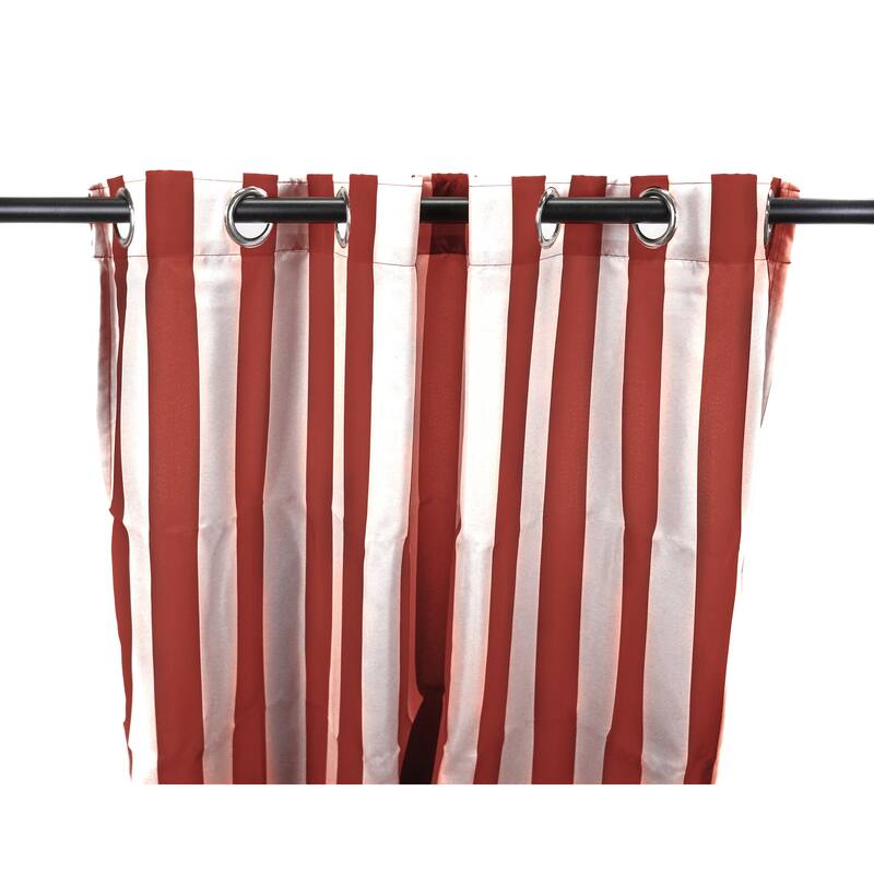 54" x 84" Solid Grommet Semi-Sheer Outdoor Curtain Panel - 54X84