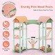 preview thumbnail 7 of 8, 3-Tier Wooden Dollhouse for Kids Aged 3-8 Years Old with 32 Pieces of Accessories - 39.5" x 19" x 33.5" (L x W x H)