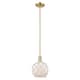 Option White Glass with White Rope / Champagne Bronze