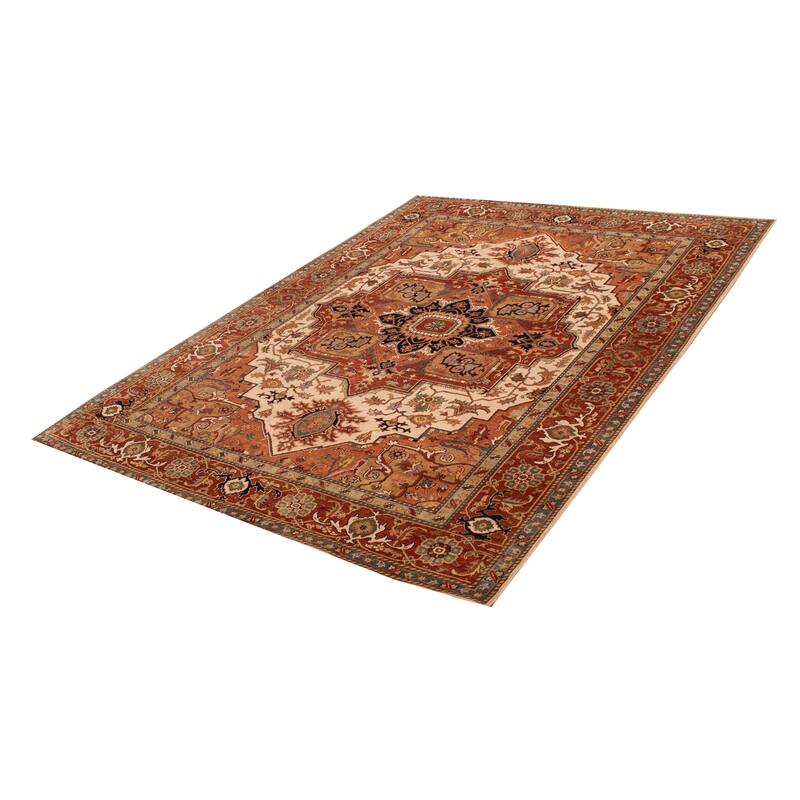 ECARPETGALLERY Hand-knotted Jules Sultane Ivory Wool Rug - 8'10 x 11'9