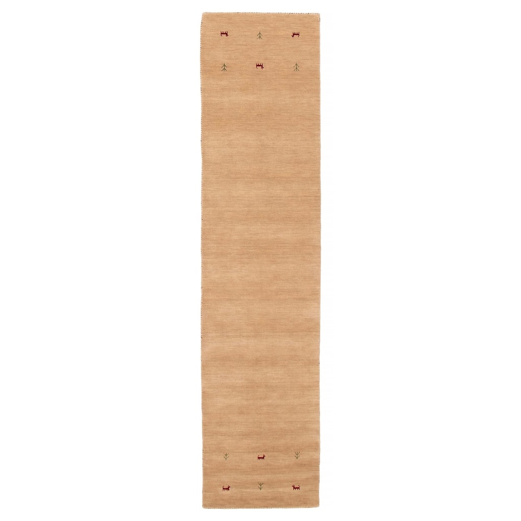 Kashkuli Gabbeh Beige Rug 2'7" x 11'3" - 2'7 x 11'3