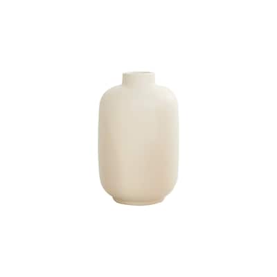 Ceramic Minimalistic Vase - Cream - Roche River Decor - 5"W x 5"L x 8"H