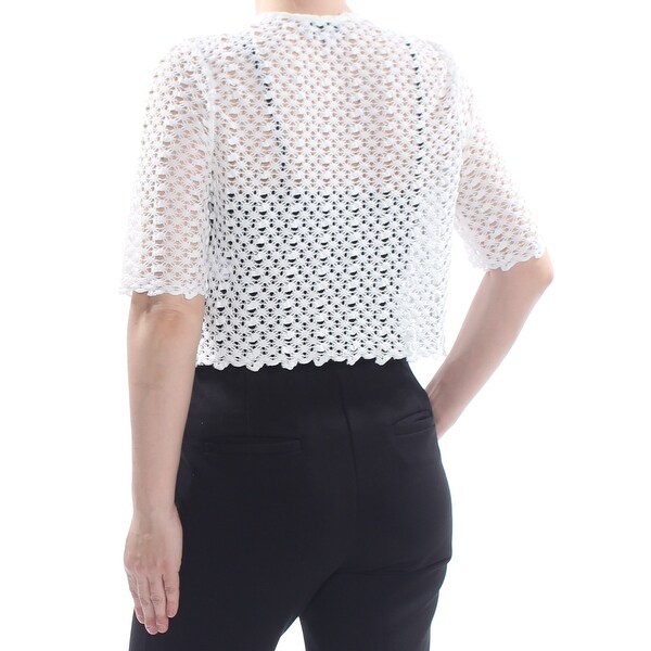 white short sleeve sweater