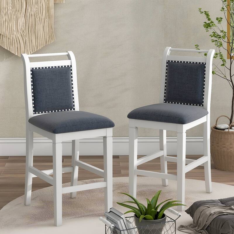 3-Piece Rustic Dining Set with Drop Leaf & 2 Chairs