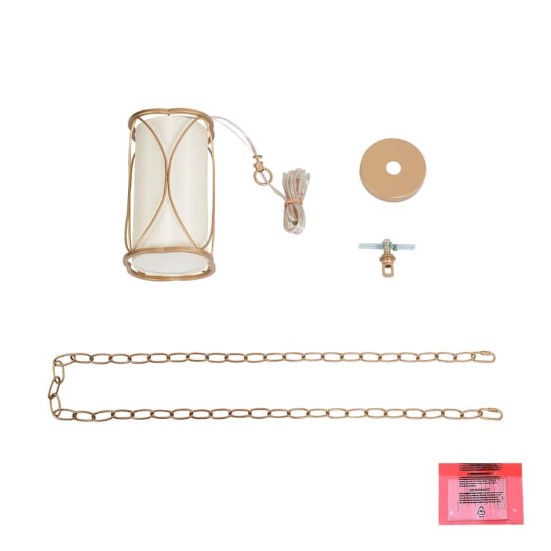 Velus Modern Farmhouse Mini Pendant Cylinder Metal Bronze Cage Kitchen Island Lights for Dining Room - D6.5'' x H72.5''