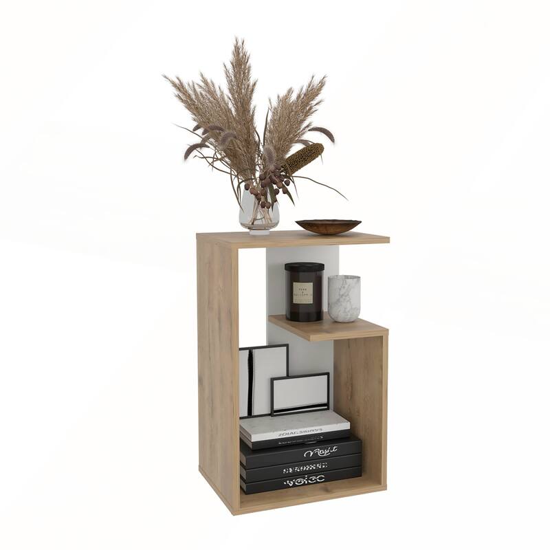 25 Inch High 3-Tier Open Shelf Side Table
