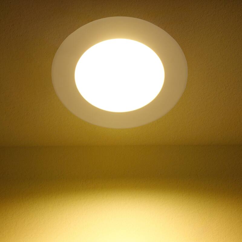 Flush Mount Round Ceiling Light 7.4" Wide 5CCT Dimmable Recessed Lighting
