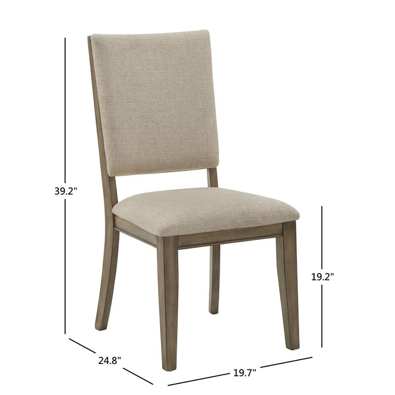 Fiona Antique Beige Fabric Dining Chairs (Set of 2) by iNSPIRE Q Classic