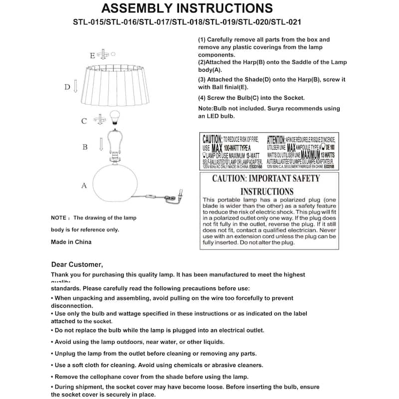 Livabliss Stellar Traditional Accent Table Lamp