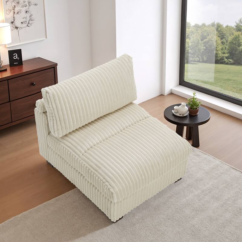 Cotton Flannel corner Sofa Armless Modular Sectional Sofa Seamless Combination