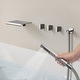 preview thumbnail 21 of 28, Waterfall Tub Faucet with Rough-in Valve,Wall Mounted Tub Spout with Handheld Shower Brushed Nickel