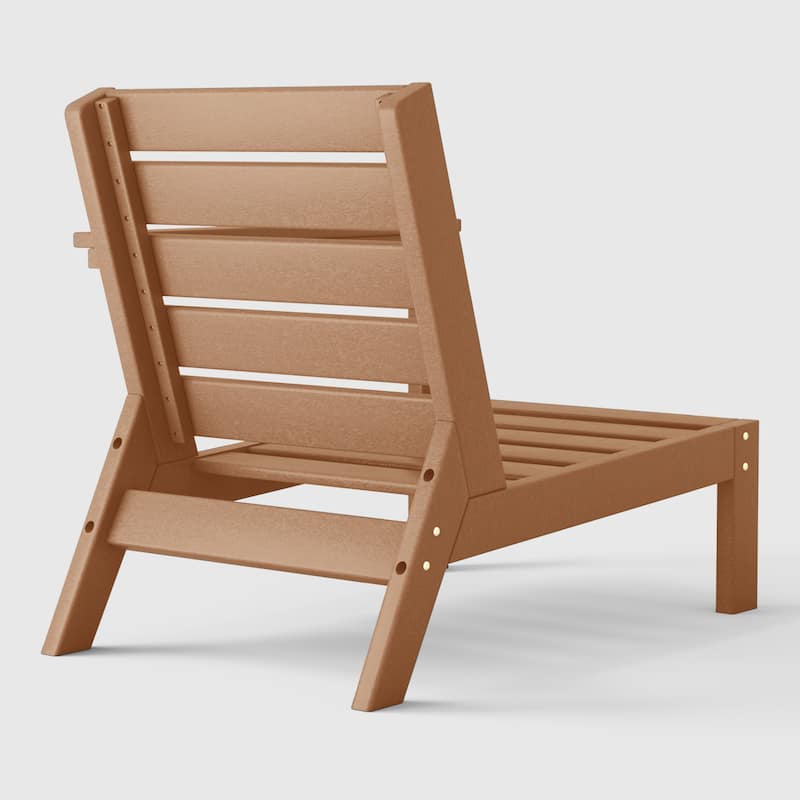 Polytrends Birchwood All Weather HDPE Outdoor Patio Deep Seating Right Arm Facing Chair