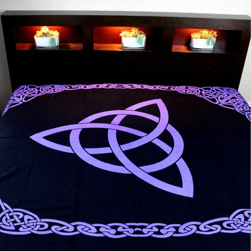 Celtic Tie Dye Trinity Knot Heavy Cotton Tablecloth