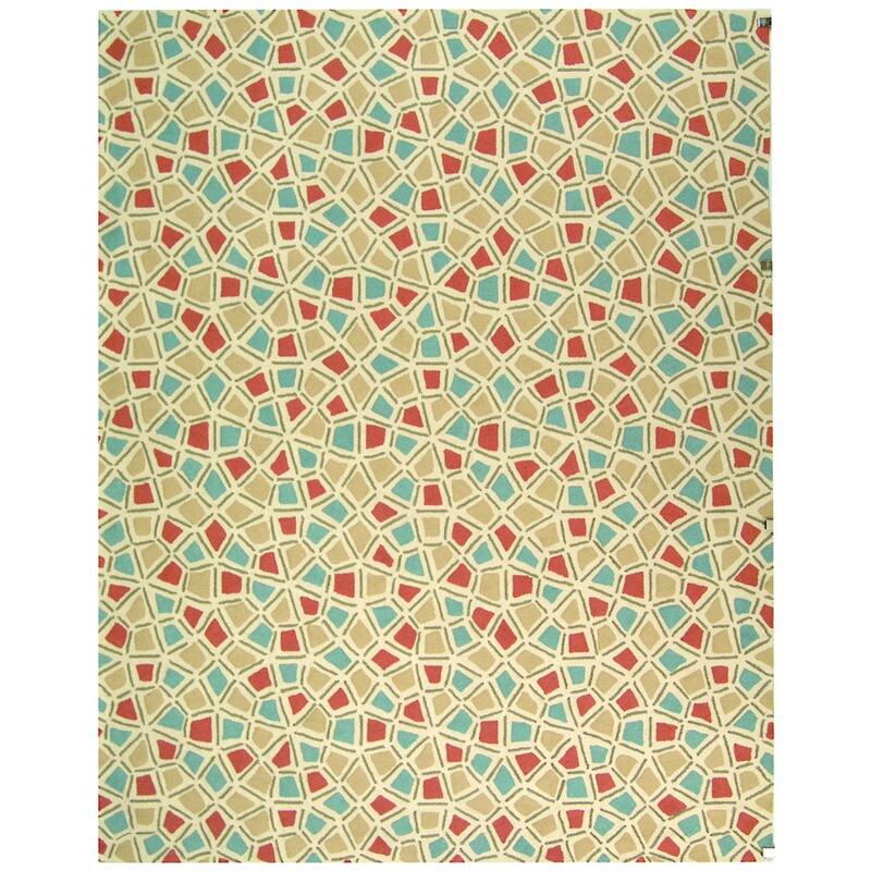 SAFAVIEH Handmade Newport Taliyah Modern Cotton Rug - 8'6" x 11'6" - Red/Blue