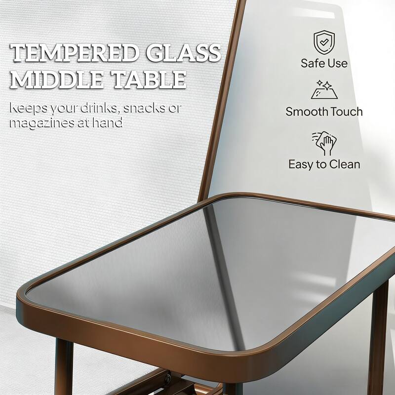 GDFStudio - Larsen Nordic Outdoor Glider Bench with Relaxed Two-Person Comfort Design - Glider Bench