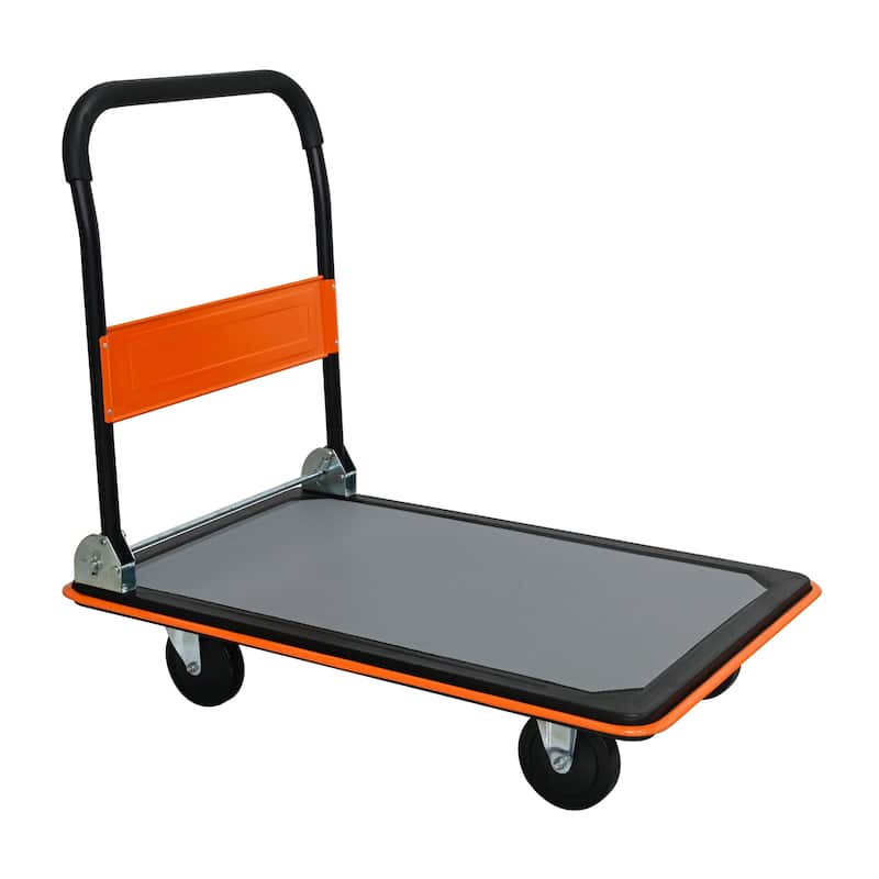 Heavy Duty Folding Flatbed Cart with 360°Swivel Wheels
